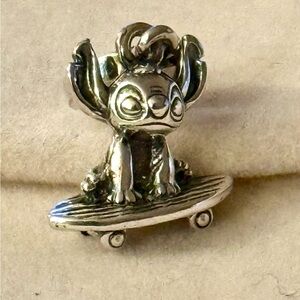Silver Stitch skateboarding dangle Charm fit Pandora
